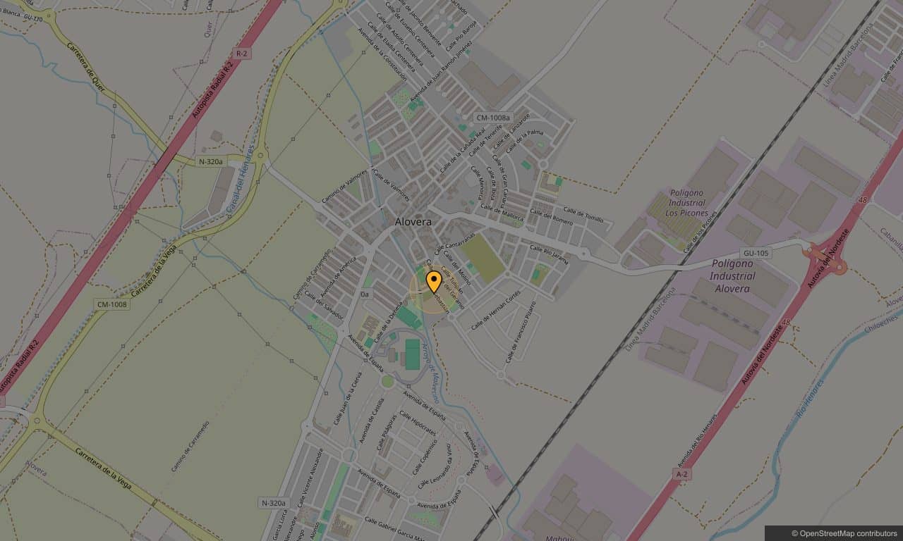 Mapa de Carpa del recinto ferial de Alovera