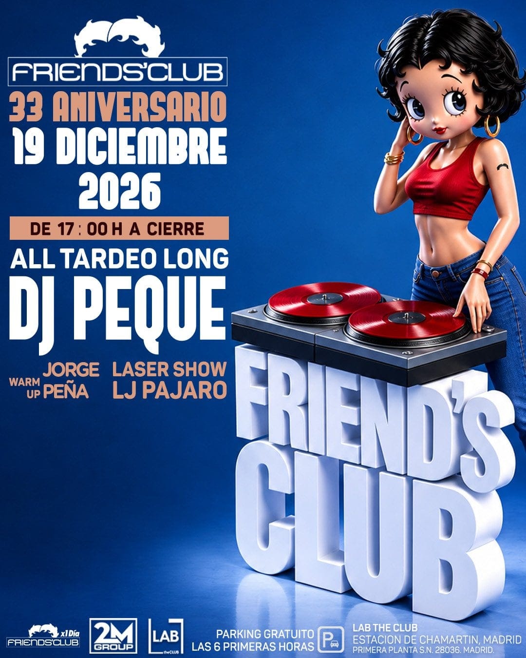 Cartel de 33 Aniversario Friends Club