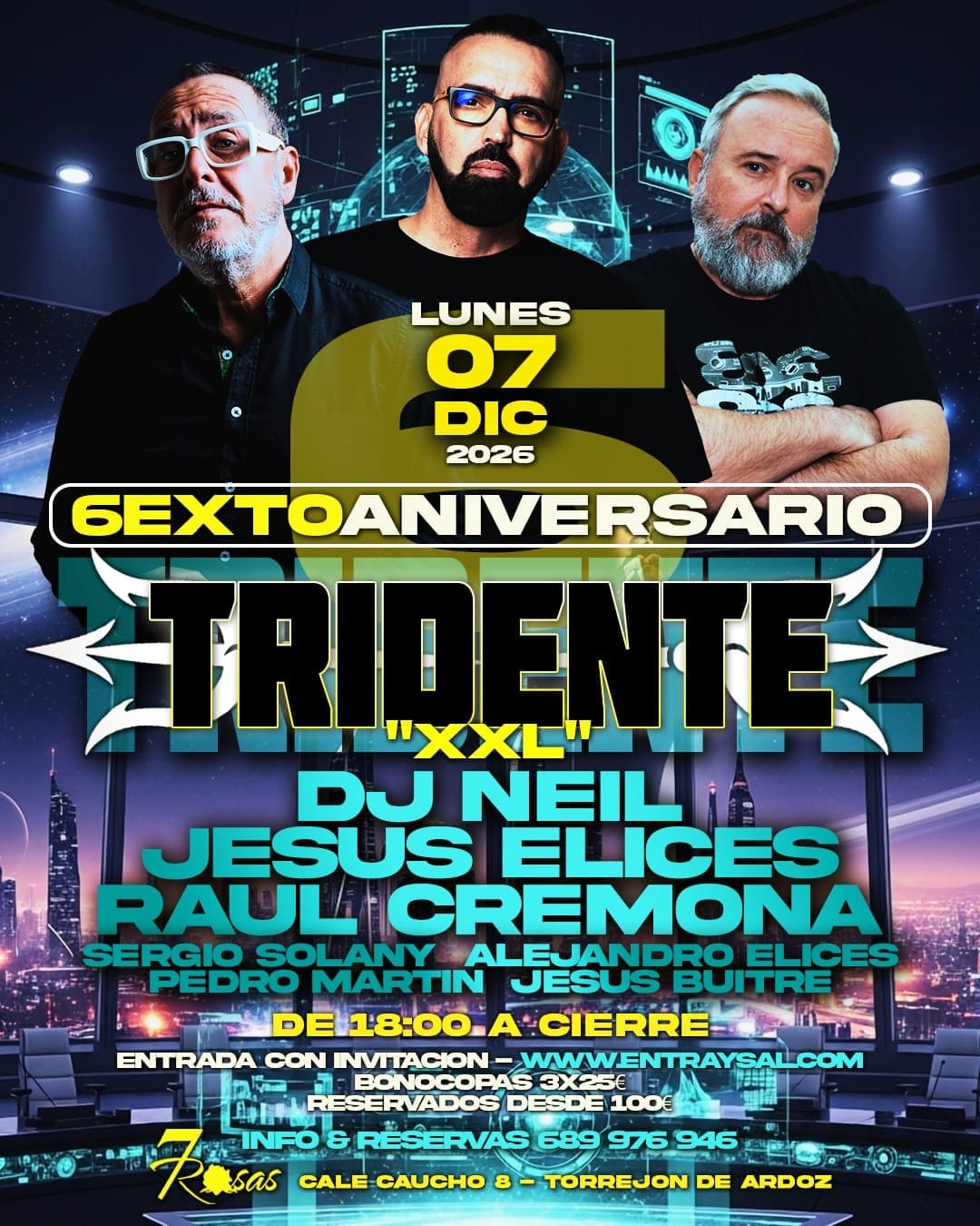 Cartel de TRIDENTE XXL 6º ANIVERSARIO