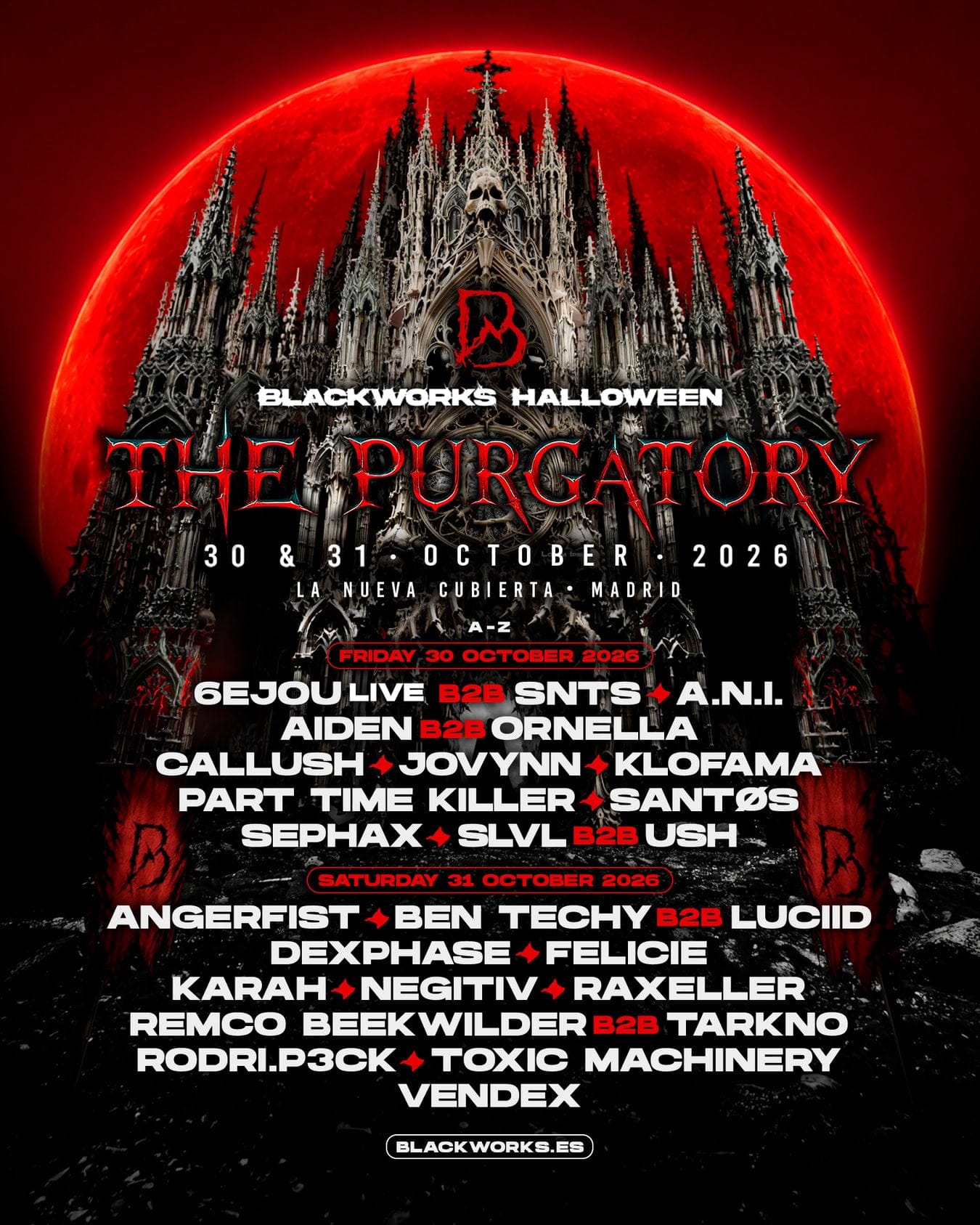 Cartel de BLACKWORKS HALLOWEEN THE PURGATORY