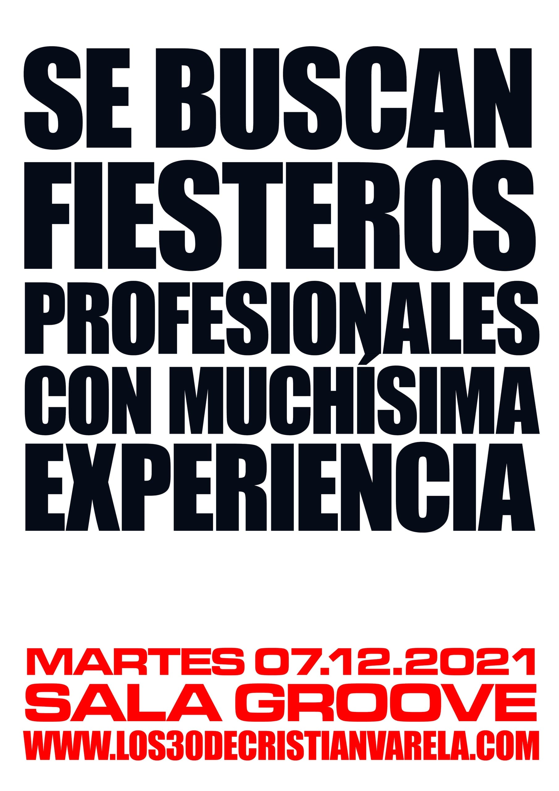 Cartel de «30 años de Cristian Varela»