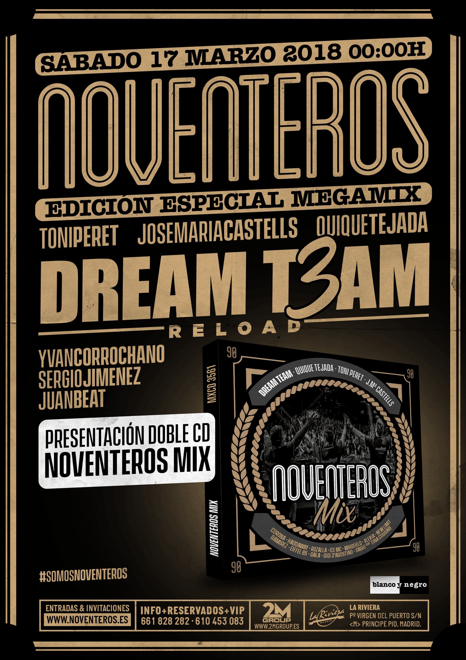 Cartel de «Noventeros Edición Megamix»
