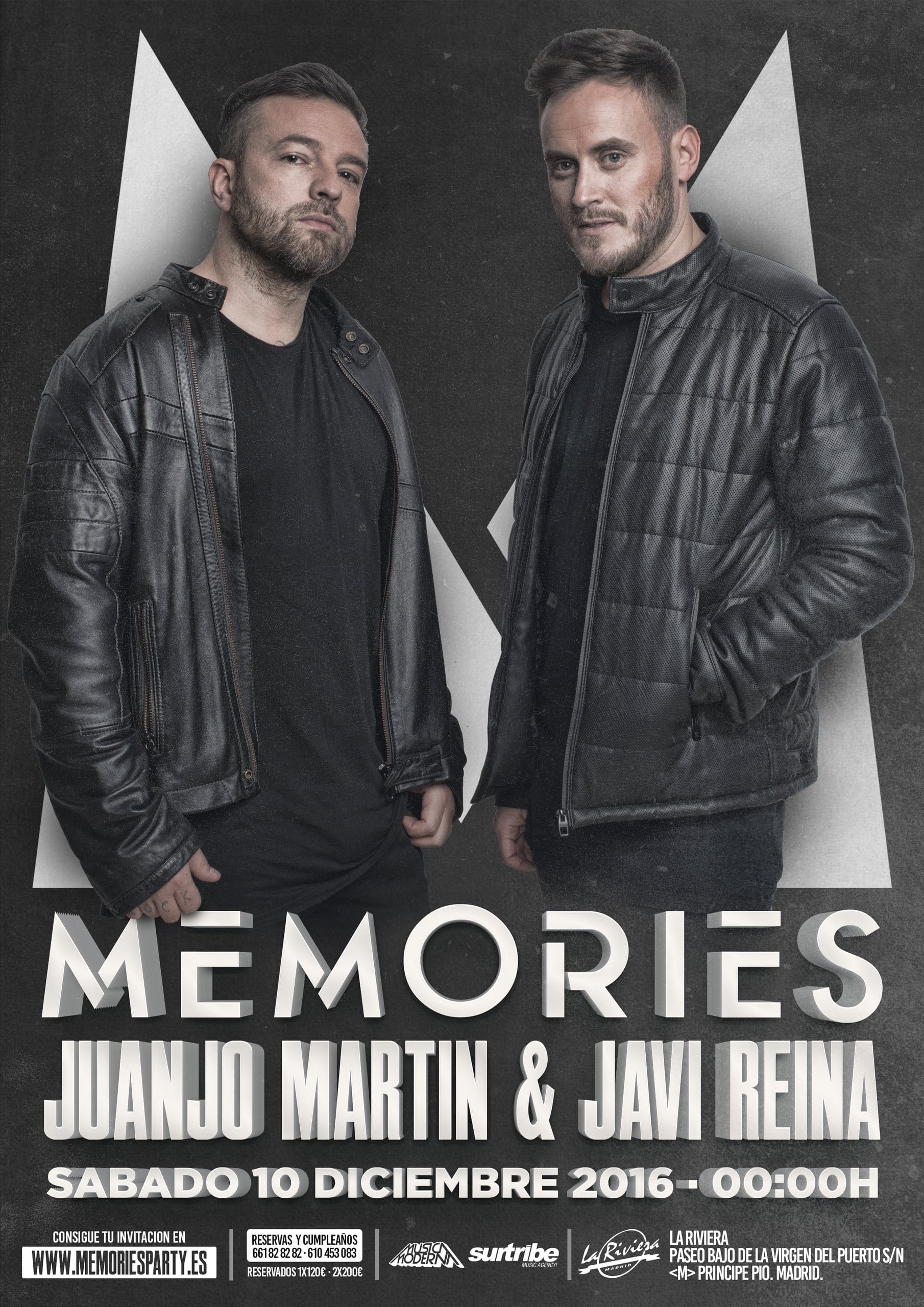 Cartel de «Memories con Juanjo Martín y Javi Reina»