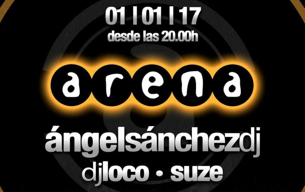 Flyer horizontal de «Arena · Año Nuevo»
