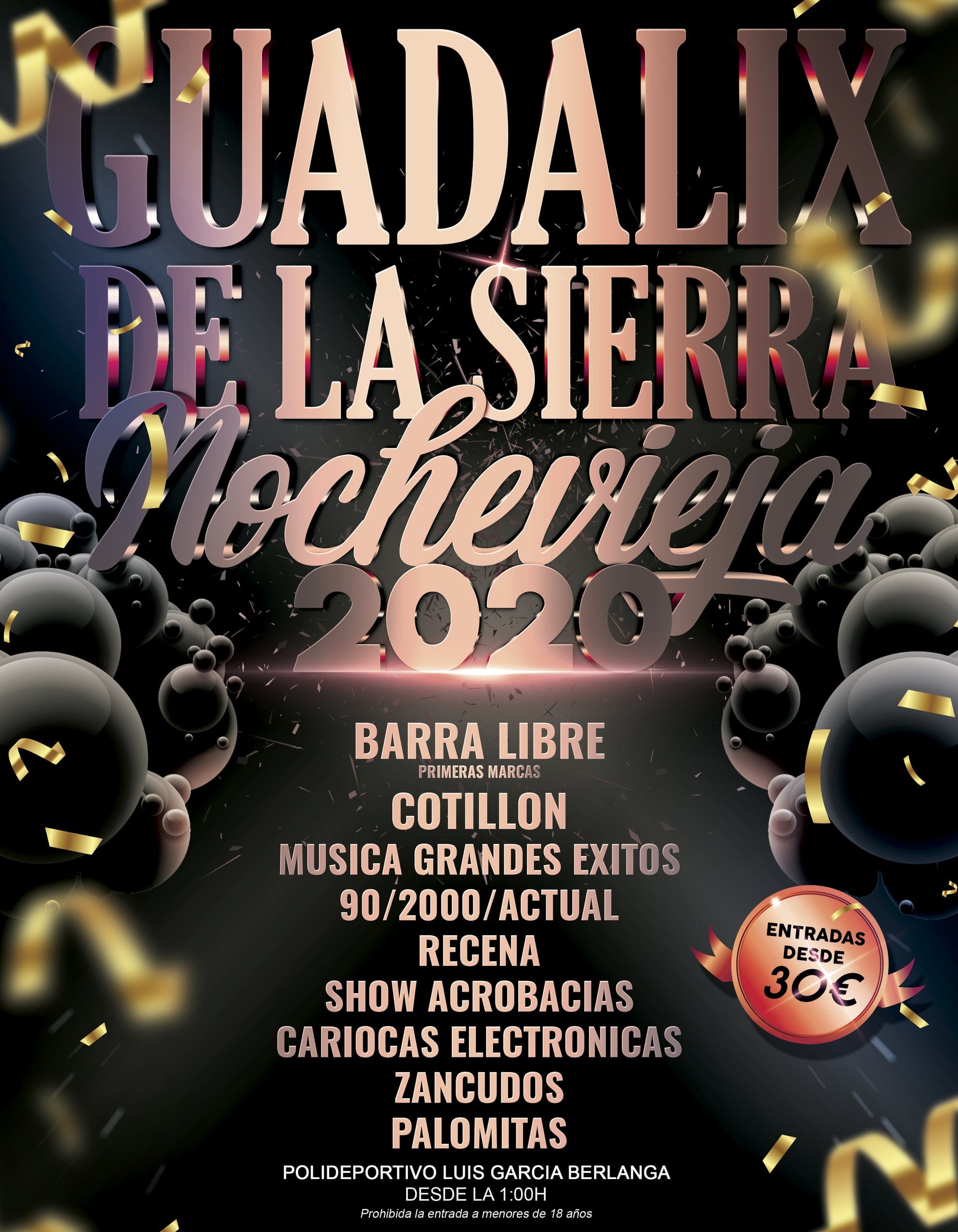 Cartel de «Nochevieja en Guadalix de la Sierra»