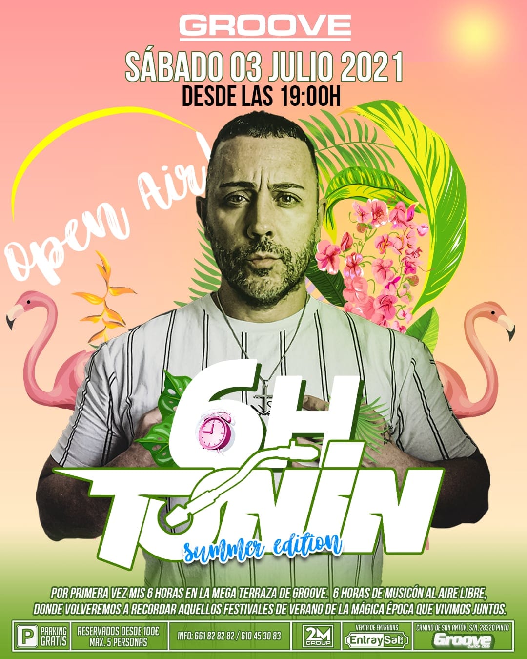 Cartel de «6 horas de Dj Toñin · Terraza»