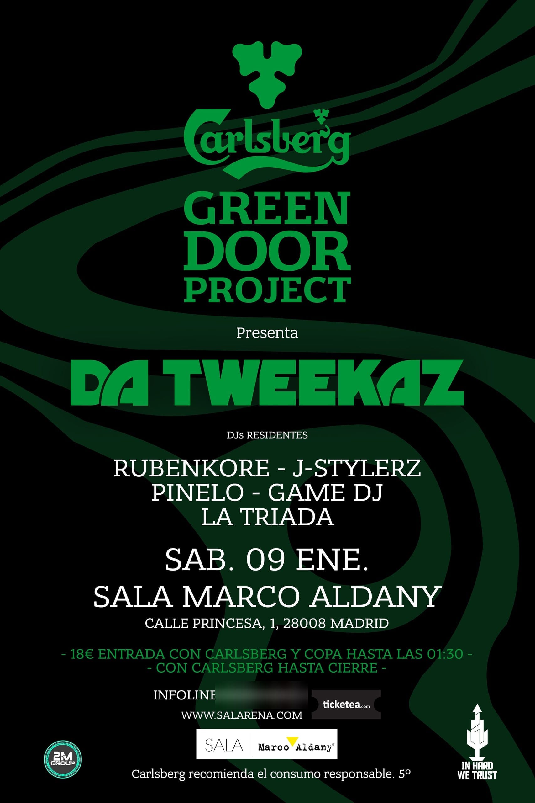 Cartel de «Carlsberg Green Door Project presenta Da Tweekaz»