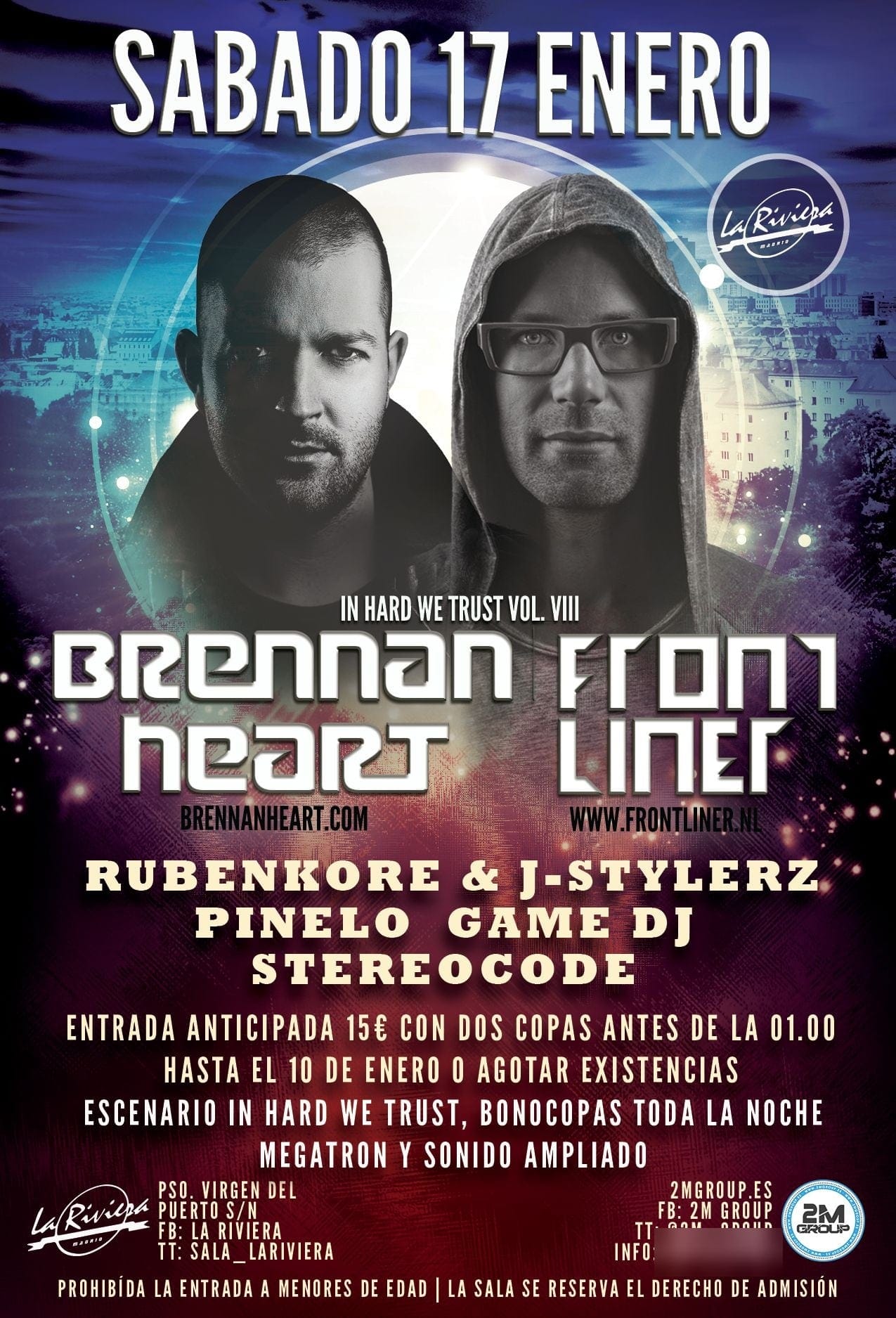 Cartel de «In Hard We Trust Vol. 8 con Brennan Heart y Frontliner»