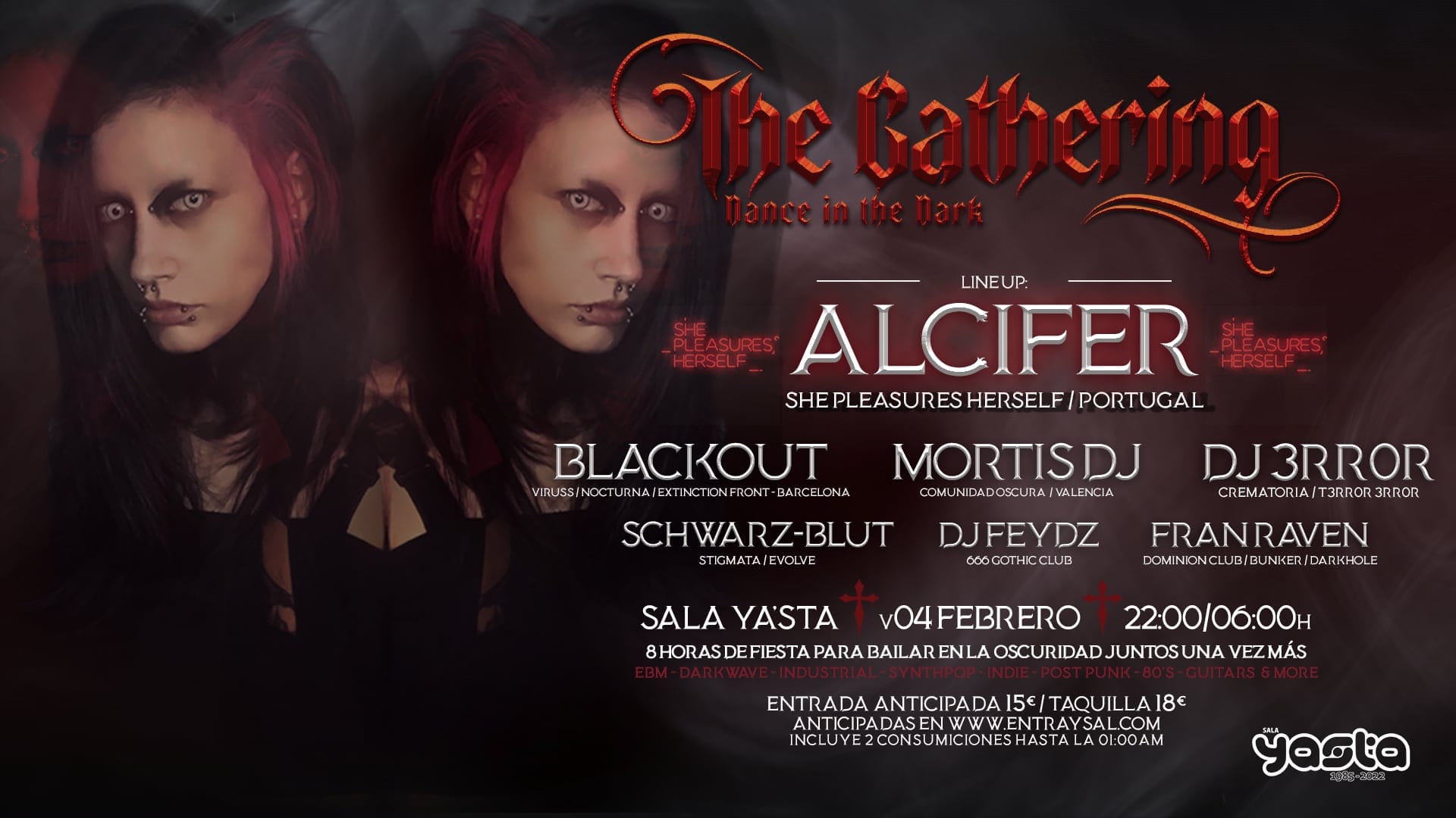 Flyer horizontal de «The Gathering · Dance in the Dark»