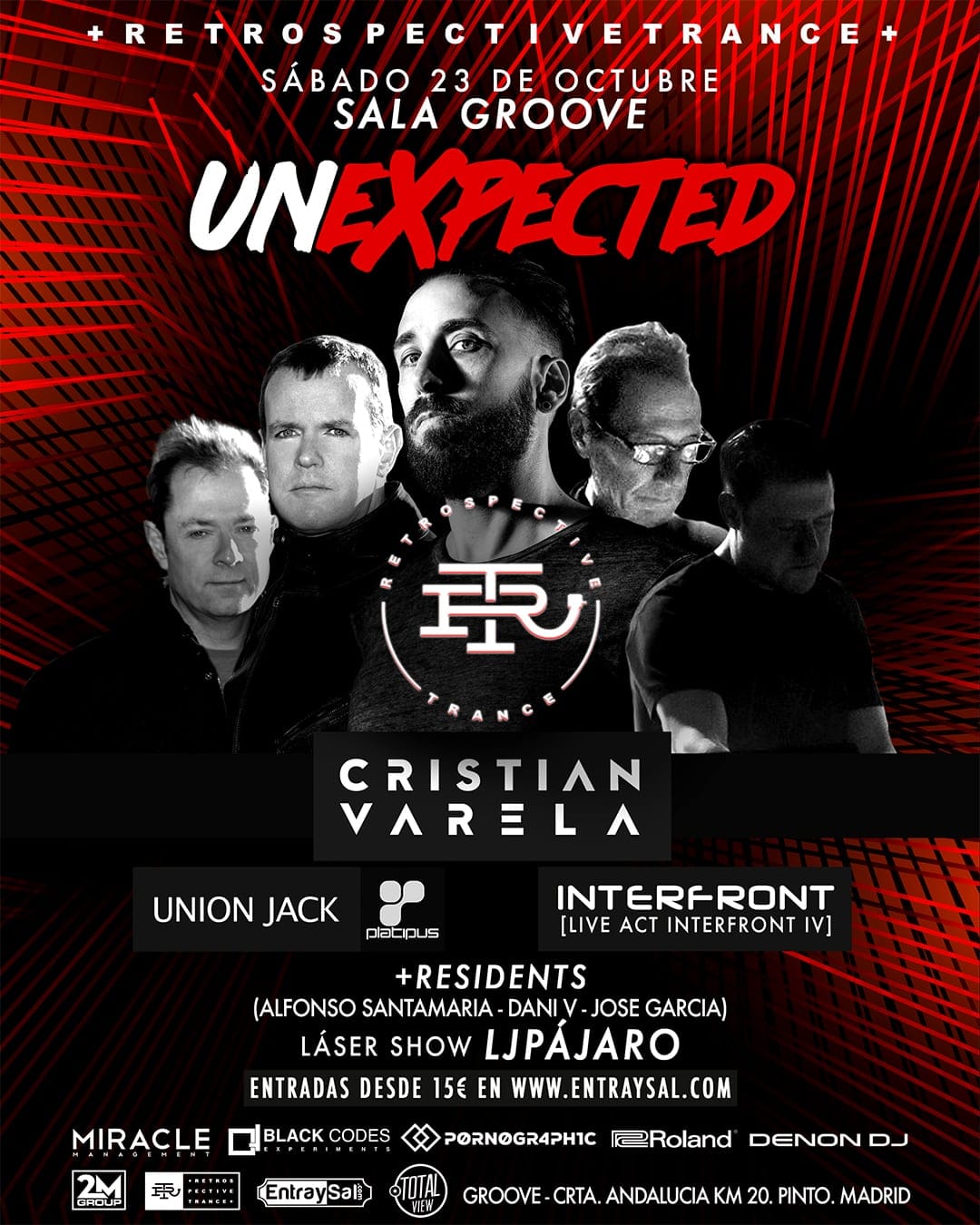 Cartel de «Retrospective Trance · Unexpected con Cristian Varela»
