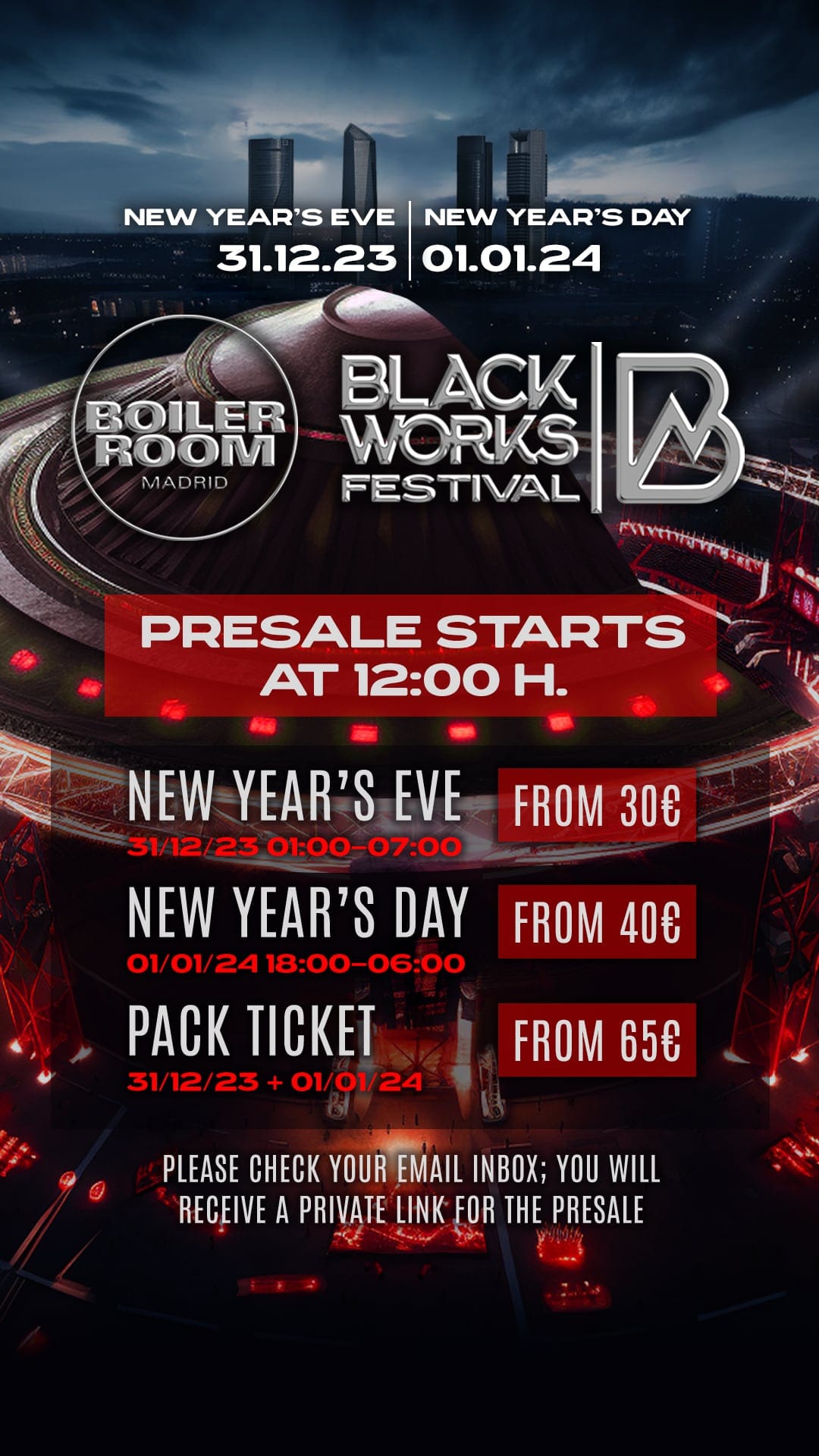 Story de «Blackworks x Boiler Room · Nochevieja y Año Nuevo»